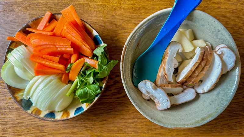 トッピングの野菜